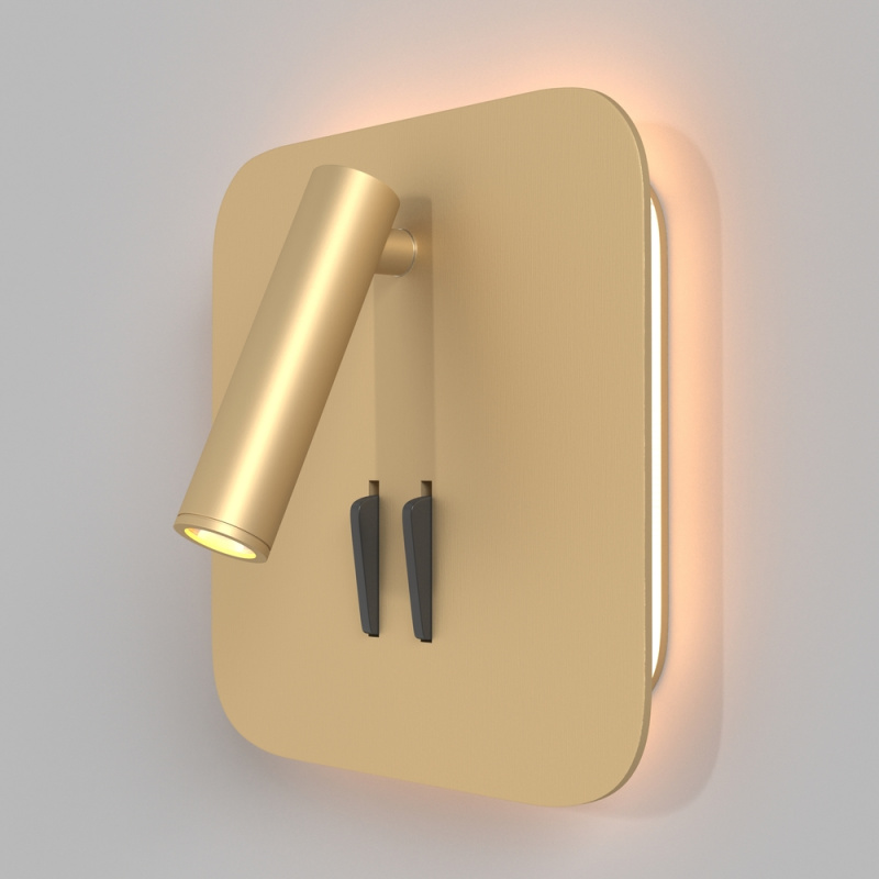 Maytoni Nástěnné LED svítidlo LOS, 9W, 13x13 cm, CRI80 Barva: Zlatá