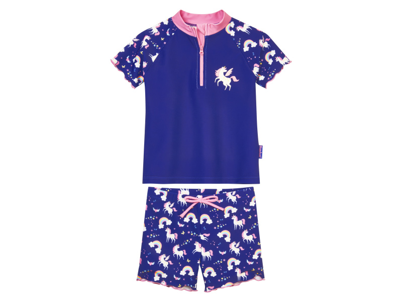 Playshoes Dětská koupací souprava s UV ochranou, 2dílná (jednorožec, 110/116)