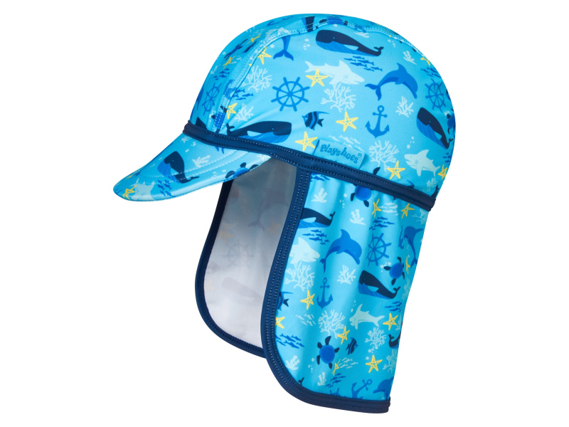 Playshoes Dětská koupací rychleschnoucí čepice s UV ochranou (velryba, 50-51)