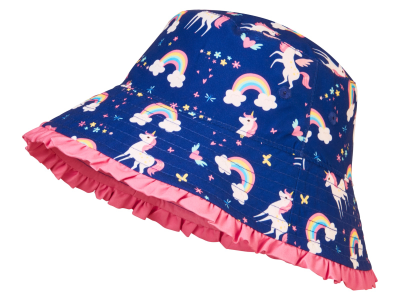 Playshoes Dětský oboustranný klobouk s UV ochranou 50+ (jednorožec, 52-53)