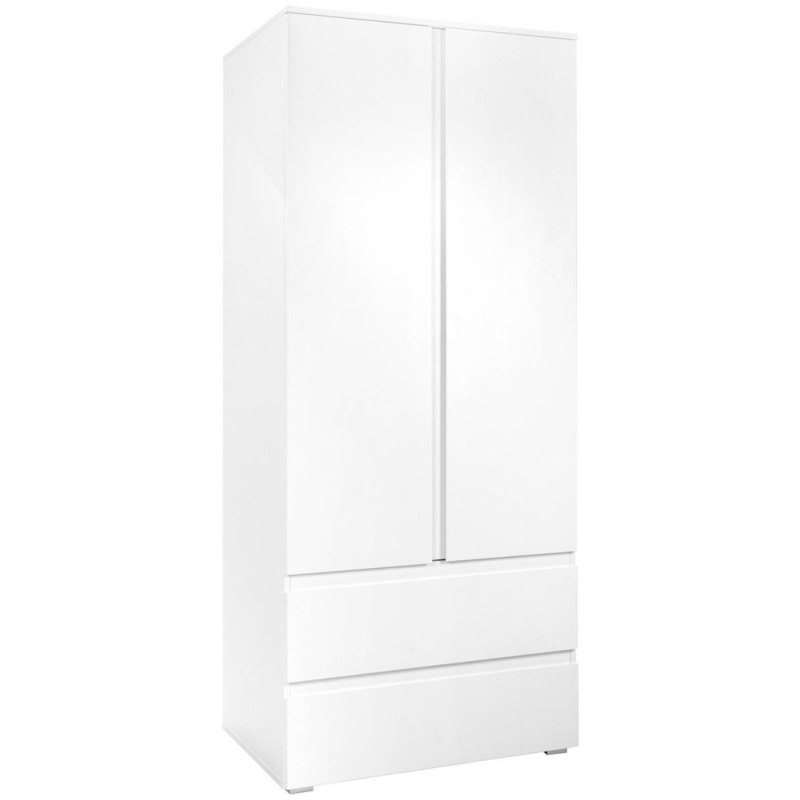 P & B ŠATNÍ SKŘÍŇ S OTOČNÝMI DVEŘMI, bílá, 80/191/55 cm
