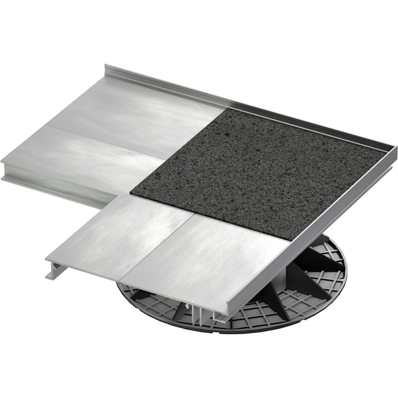 GS Terrassen Montážní klip, alu hrana, vnější roh, pokládka desek s terči 1 ks