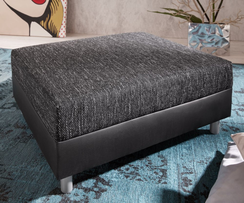 Taburet Clovis Š98 x H83 černá Modul imitace kůže