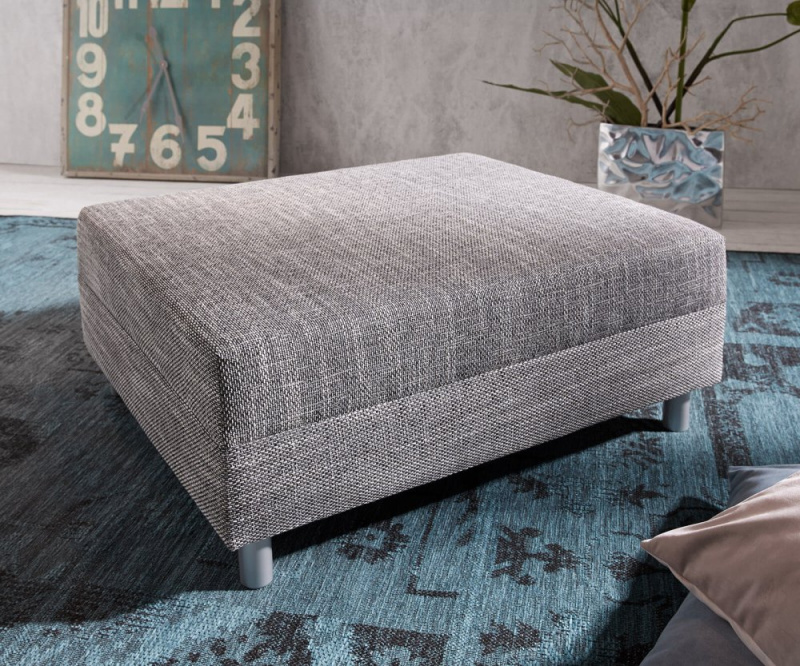 Taburet Clovis Š98 x H83 světle šedá modul texturované tkaniny