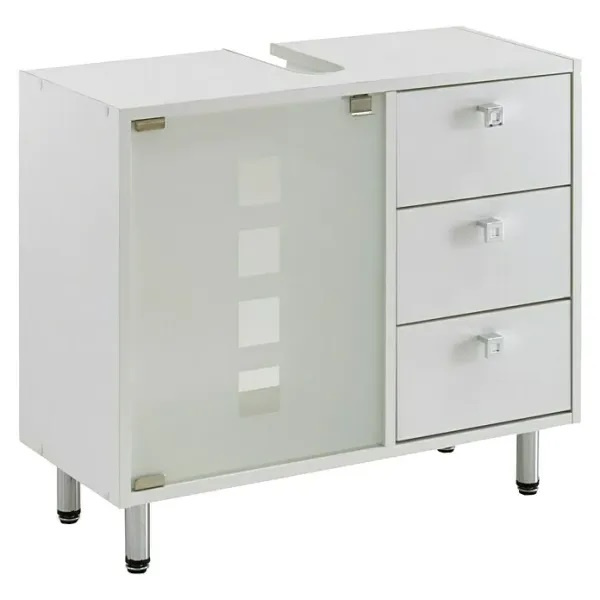 Skříňka pod umyvadlo Riva Quadro / 67 x 58,6 x 29,5 cm / matná bílá Varianta: ivi1