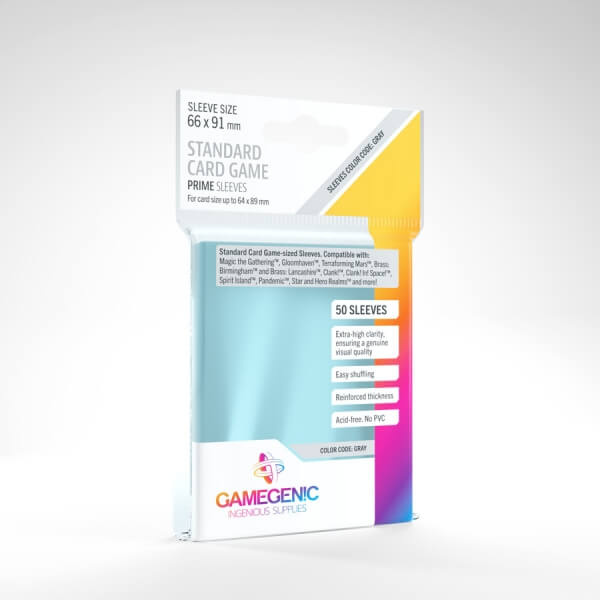 Gamegenic Prime Standard Card Sleeves 66 x 91 mm čiré obaly na karty (50 sleevů)