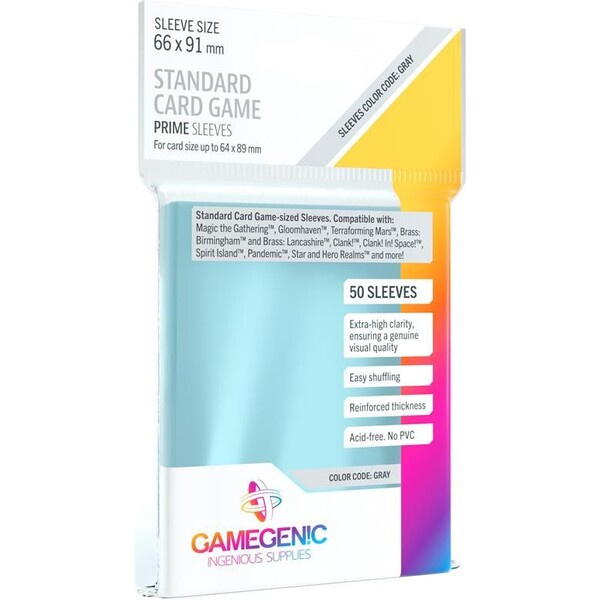 Gamegenic Prime Standard Card Sleeves 66 x 91 mm čiré obaly na karty (50 sleevů)