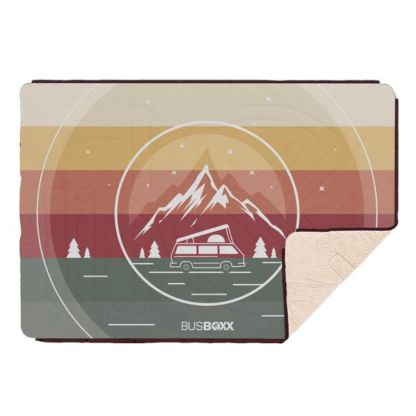 BUSBOXX Spací deka PILLOWBLANKET Design: Red Stripe