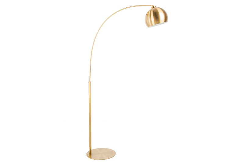 INVICTA INTERIOR Industriální stojací lampa zlatá - Kea II