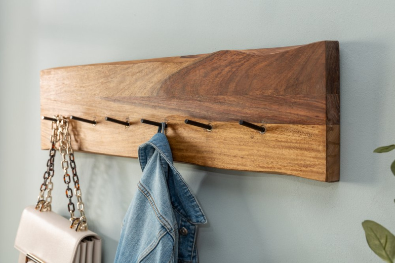 INVICTA INTERIOR Masivní palisandrový věšák na zeď - Giulia