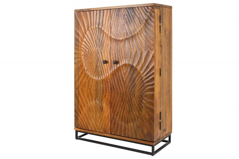 INVICTA INTERIOR Designová 3D masivní barová skříň: Seychela