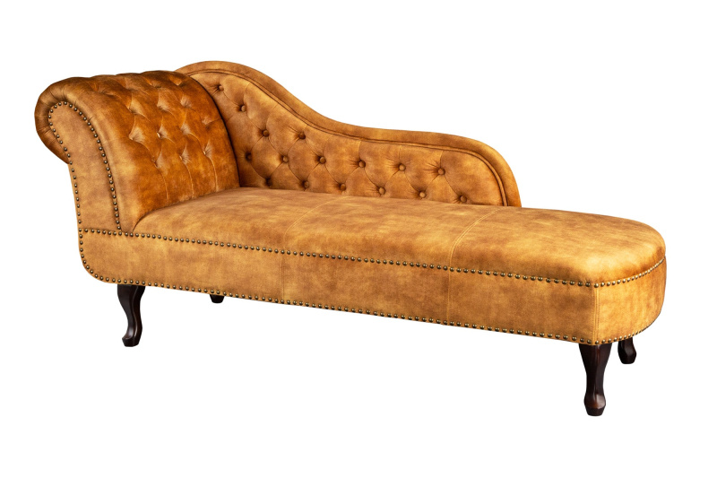 INVICTA INTERIOR Pohovka Chesterfield II 170cm sametová žlutá