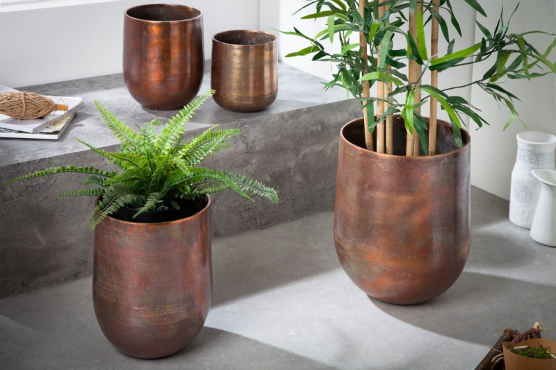 INVICTA INTERIOR Květinová Sada 2 Malých Měděných