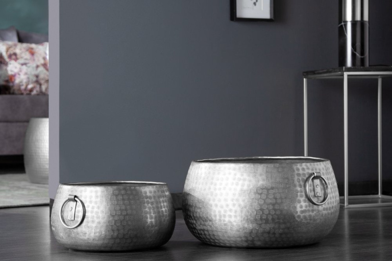 INVICTA INTERIOR Miska Orient Sada 2 Ks Stříbrná