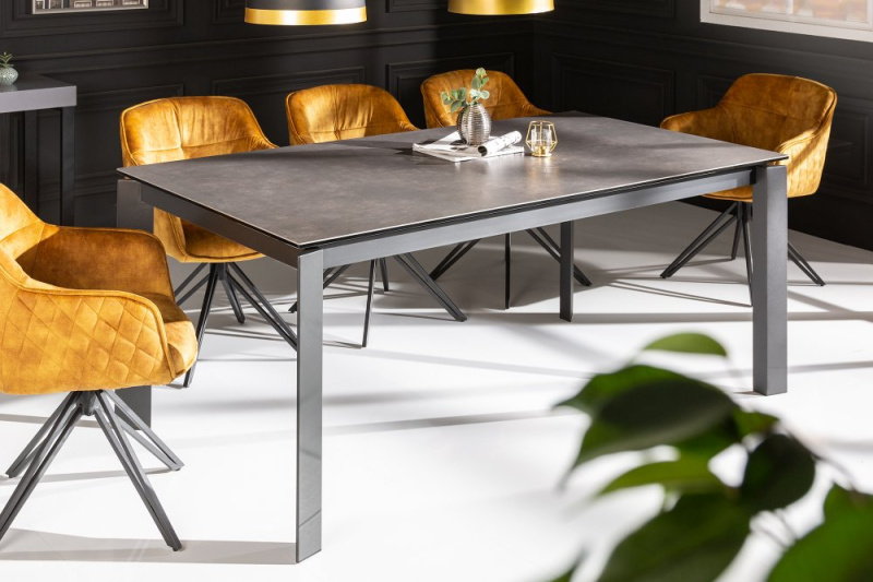 INVICTA INTERIOR Rozkládací jídelní stůl Modena 180-240 cm keramický antracit