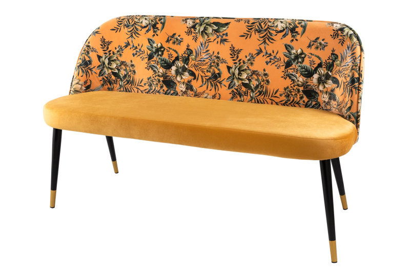 INVICTA INTERIOR Designová lavice butiková žlutá