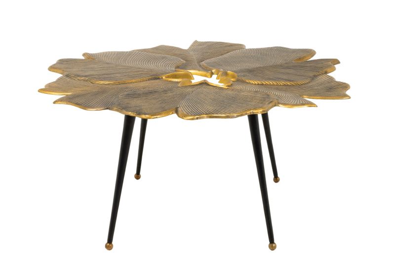 INVICTA INTERIOR Konferenční stolek Ginkgo Leafs 95cm zlato černá