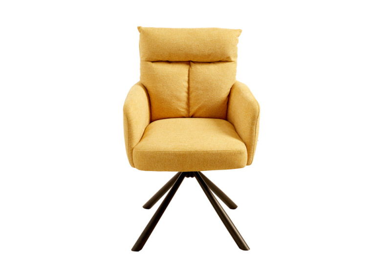 INVICTA INTERIOR Retro židle Big George hořčicová žlutá otočná 360°