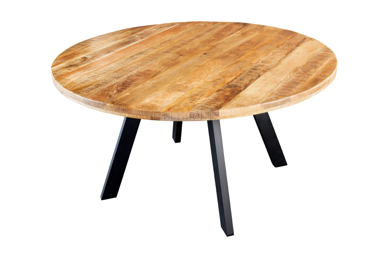 Jídelní stůl IRON CRAFT 145cm kulatý mango natural