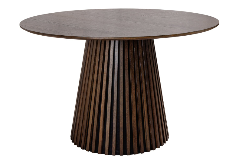 Jídelní stůl VALHALLA WOOD 140cm kulatý dub tmavý