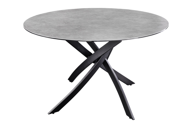 Jídelní stůl ALPINE 120cm kulatý keramický antracit