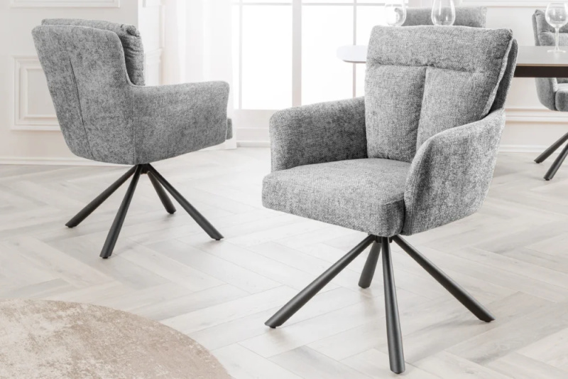 Otočné jídelní křeslo 2 ks GYES Dekorhome