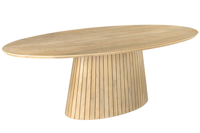 Jídelní stůl ART DECO 220cm oválná deska stolu 26mm mangovníkové dřevo