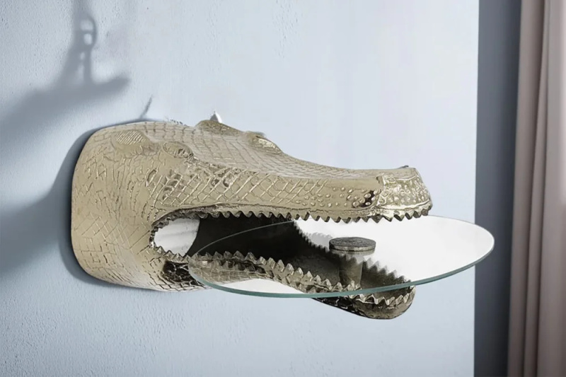 Odkládací nástěnný stolek CROCO Dekorhome