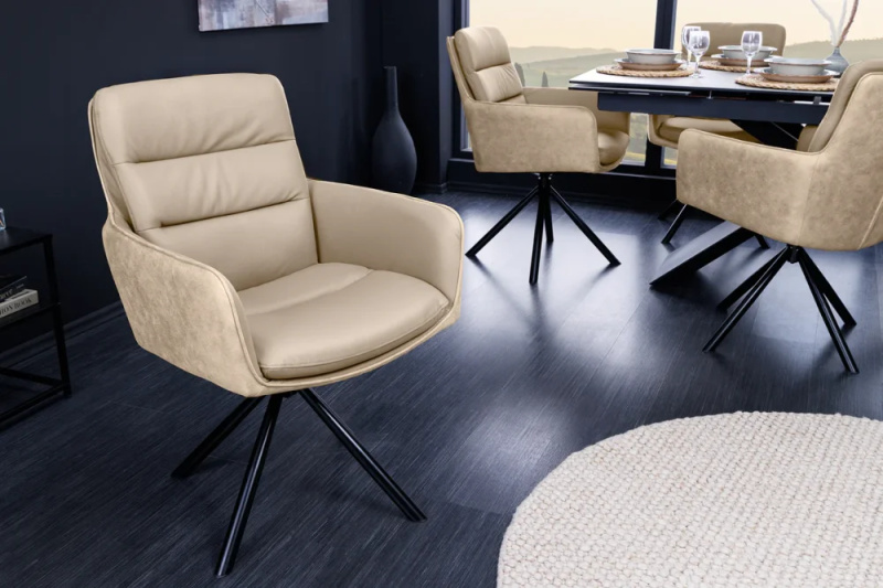 Otočné jídelní křeslo GYES Dekorhome