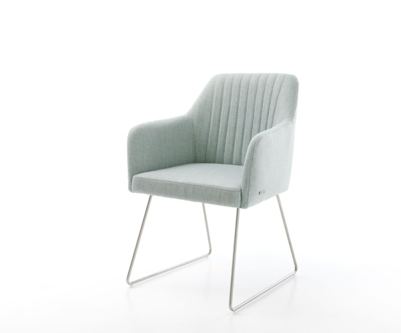 Jídelní židle Greg-Flex mentolová podnož tenká nerezová ocel