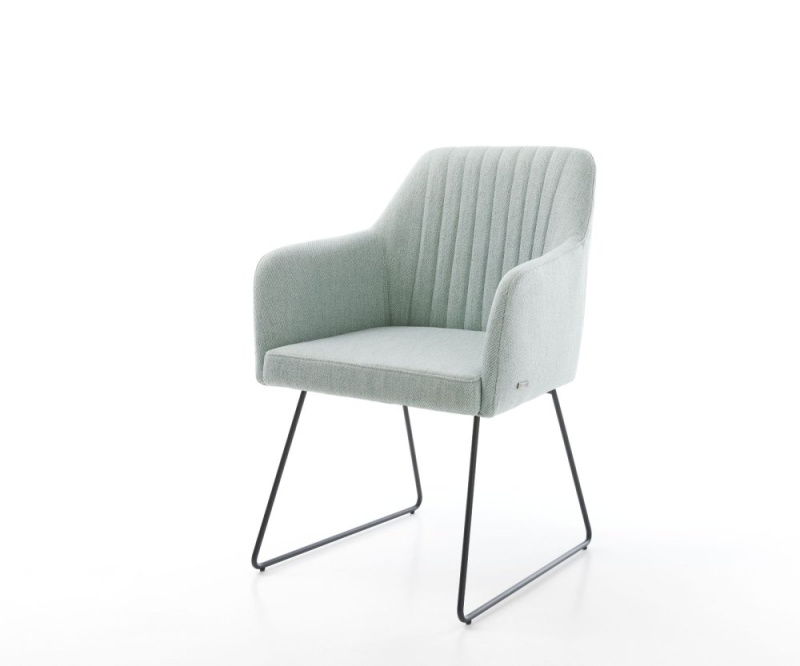 Jídelní židle Greg-Flex mentolová černá podnož tenká