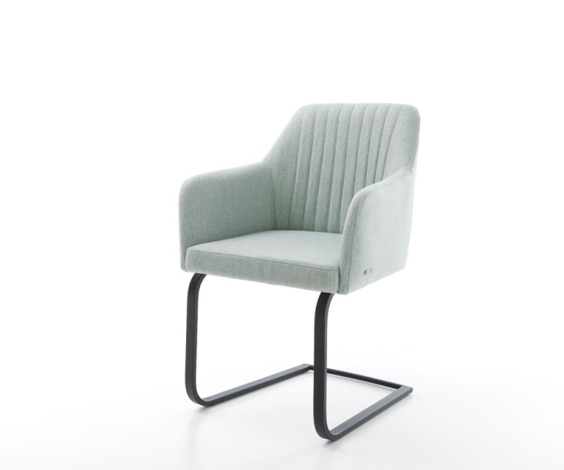 Jídelní židle Greg-Flex mentolová konzolová podnož plochá černá