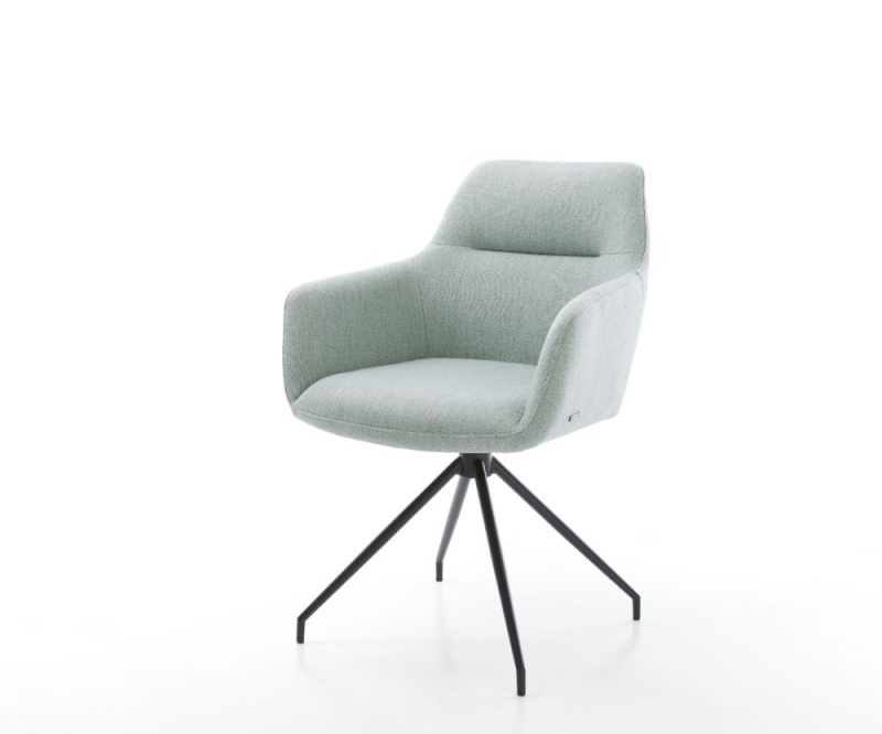 Otočná židle Pejo-Flex mentolová zúžená křížová podnož černá