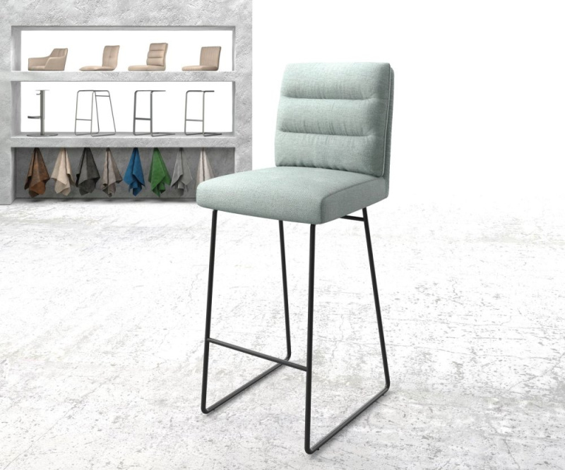 Barová židle Pela-Flex Stripes Mint Skid Kovový rám