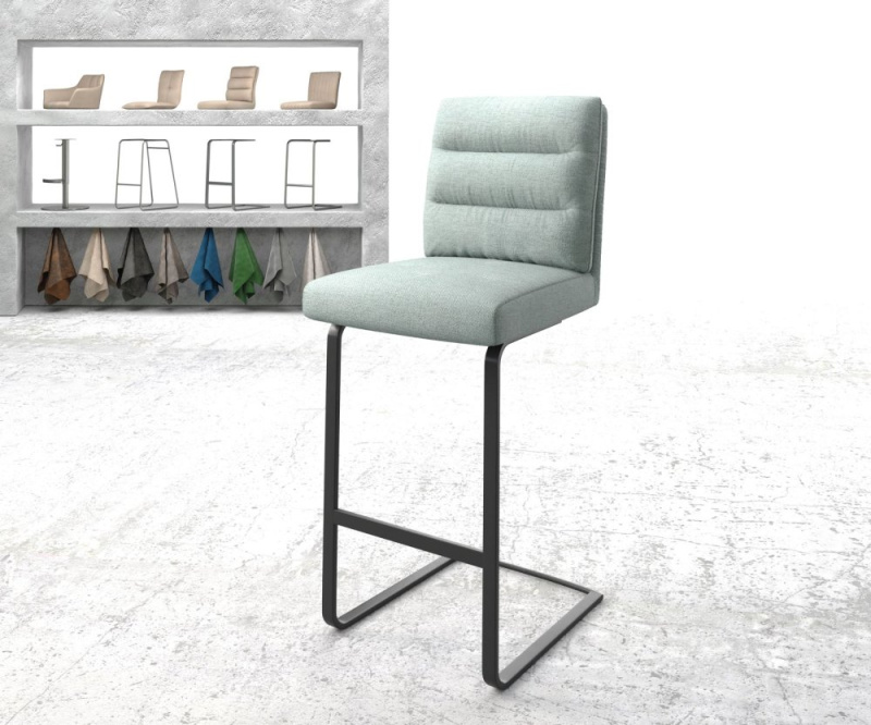 Barová židle Pela-Flex Stripes Mint Cantilever Flat Metal