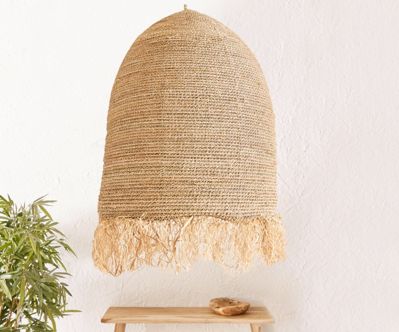 Stínidlo Kubu-Kubu 100x120 cm přírodní z vodního hyacintu