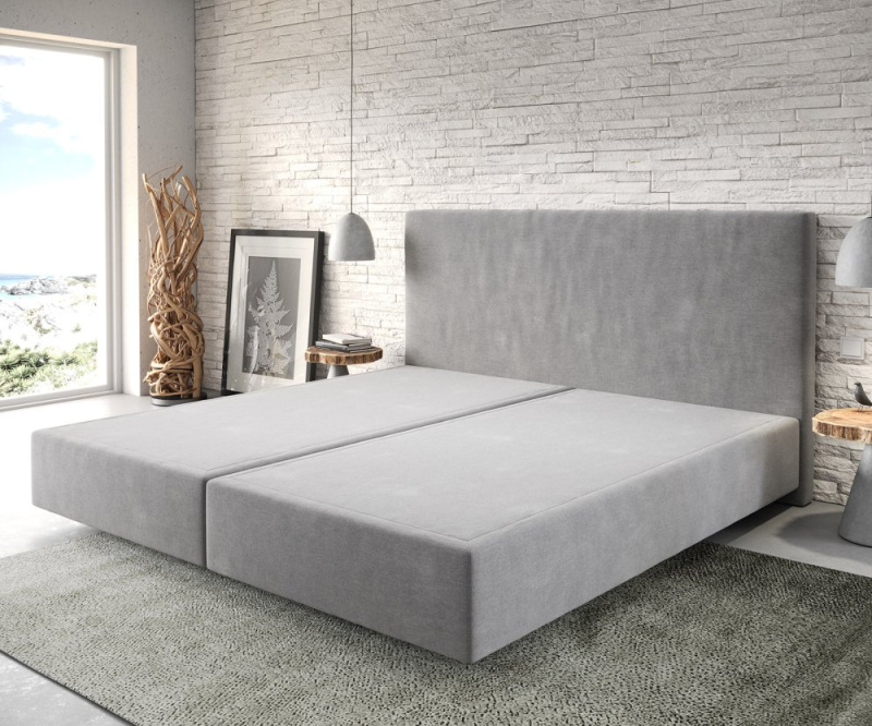 Boxspring postel Dream-Well plyšový manšestr 200x200 cm