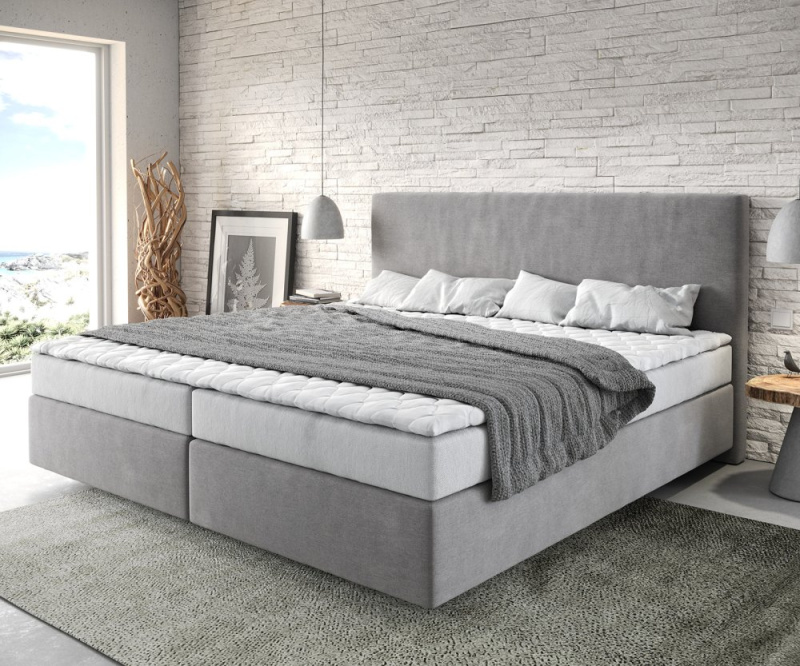 Boxspring postel Dream-Well mikrovlákno 200x200 cm s matrací