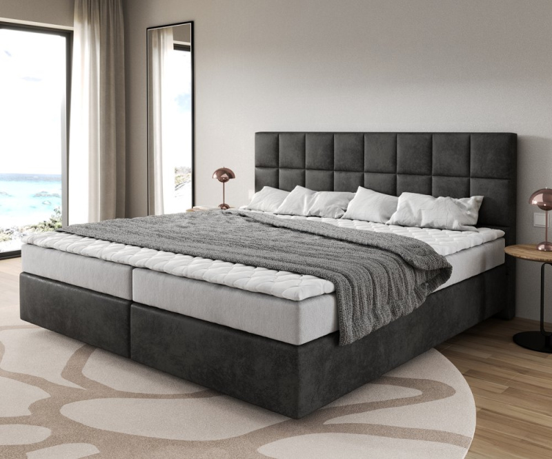 Boxspring postel Dream-Fine mikrovlákno 200x200 cm s matrací