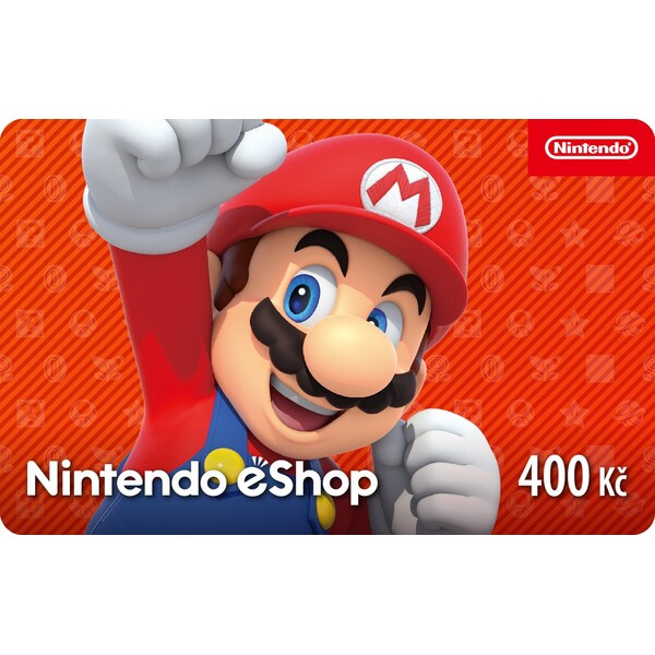Karta na e-shop Nintendo 400 CZK (online kód)