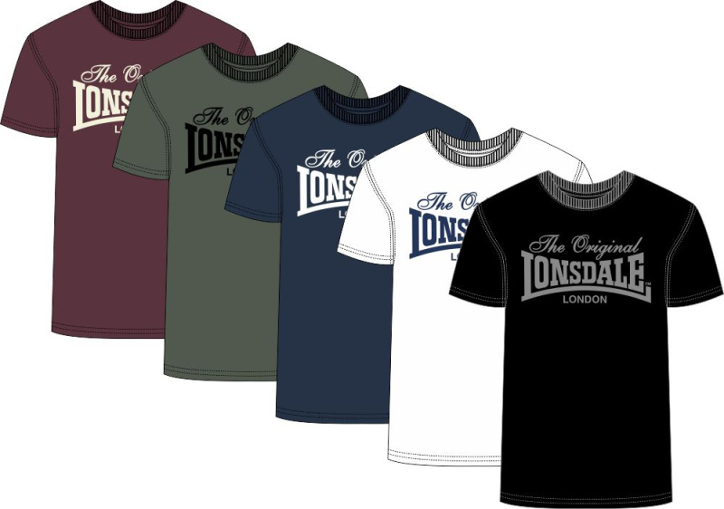 Lonsdale Men's t-shirt regular fit five pack