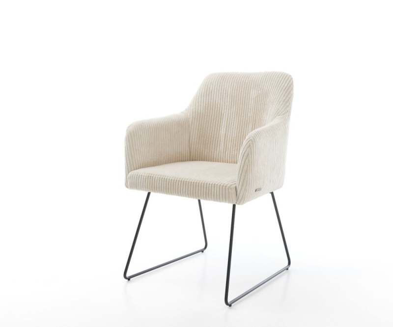 Jídelní židle Greg-Flex manšestr béžová podnož černá