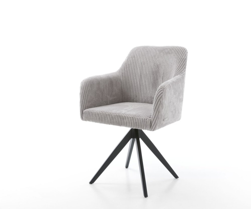 Otočná židle Greg-Flex křížová podnož hranatá černá manšestr