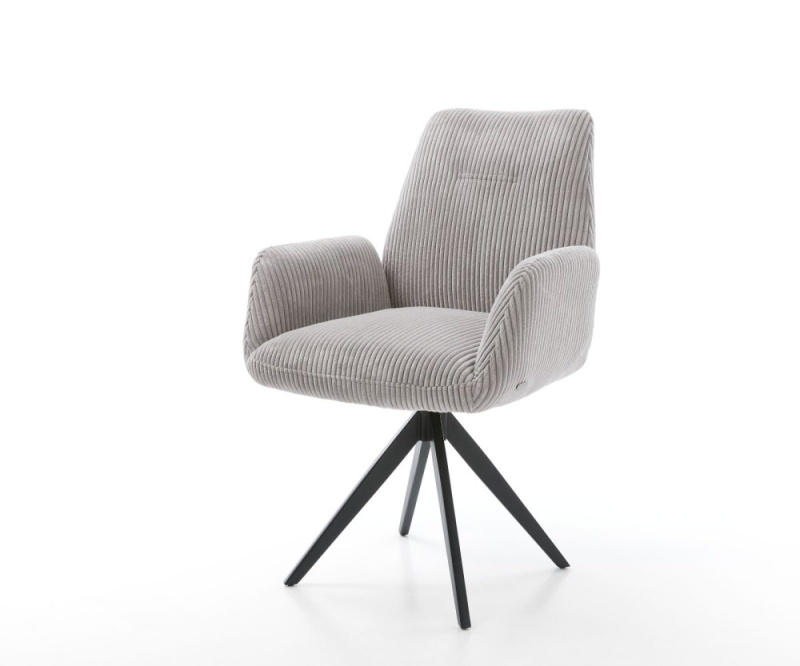 Otočná židle Zoa-Flex křížová podnož hranatá černá manšestr