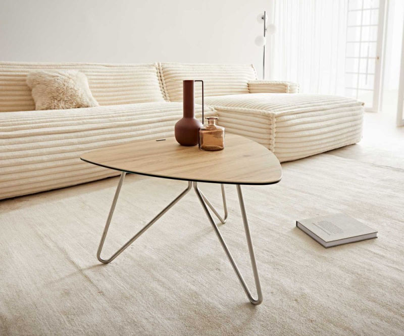 Konferenční stolek Ekrem 65x40 cm keramika křížová podnož Laminam®