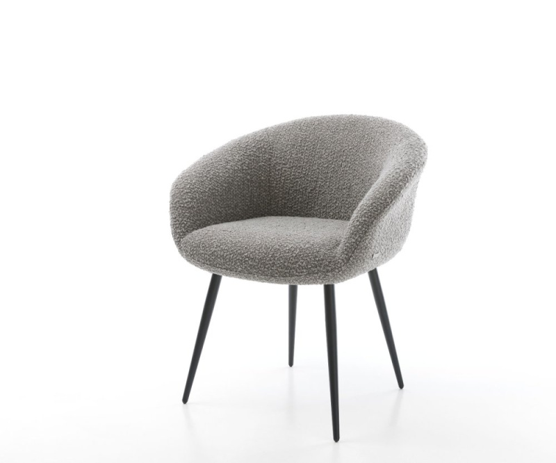 Jídelní židle Vinka-Flex podnož zúžená kovová černá bouclé