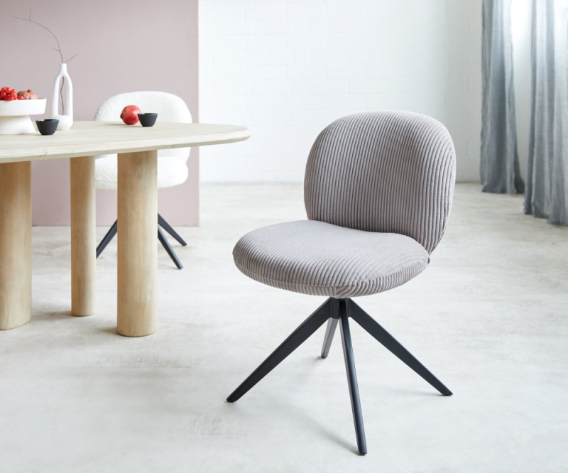 Otočná židle Nube-Flex křížová podnož široká kovová černá manšestr