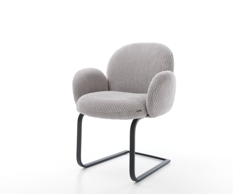 Jídelní židle Nube-Flex s područkami konzolová podnož plochá kov černá