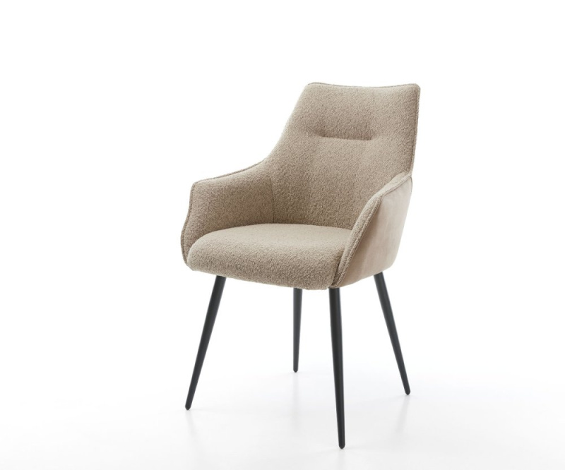 Jídelní židle Alja-Flex podnož zúžená kovová černá smíšené materiály