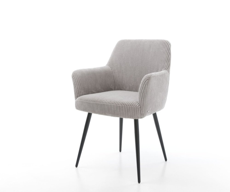 Jídelní židle Xana-Flex podnož zúžená kovová černá manšestrová